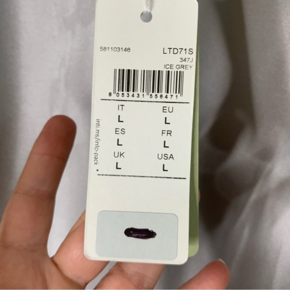 Intimissimi Womens ice gray lace silk slip dress L NEW - Picture 6 of 11